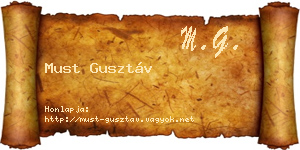 Must Gusztáv névjegykártya