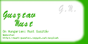 gusztav must business card